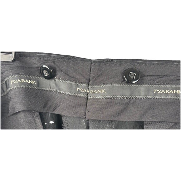 Jos. A. Bank Black Striped Wool Suit Pants Men's Size 40x29 - Picture 5 of 5